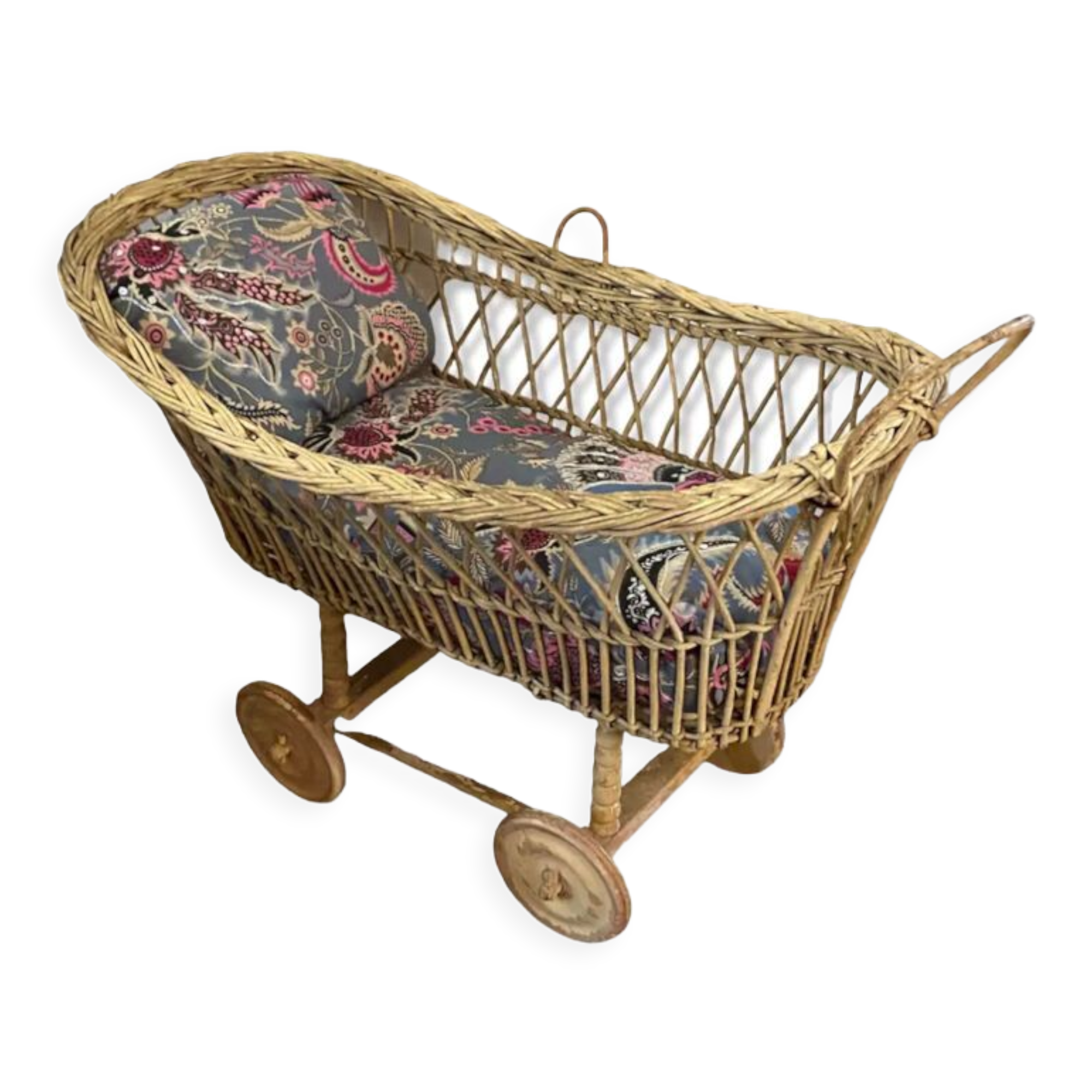 Cradle for vintage rattan doll