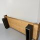 Vintage 3-seater sofa, green, solid wood, 70s/80s design