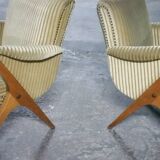 1/3 fauteuils compas années 50 60 Karpen