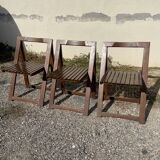 Set of 3 design folding chairs