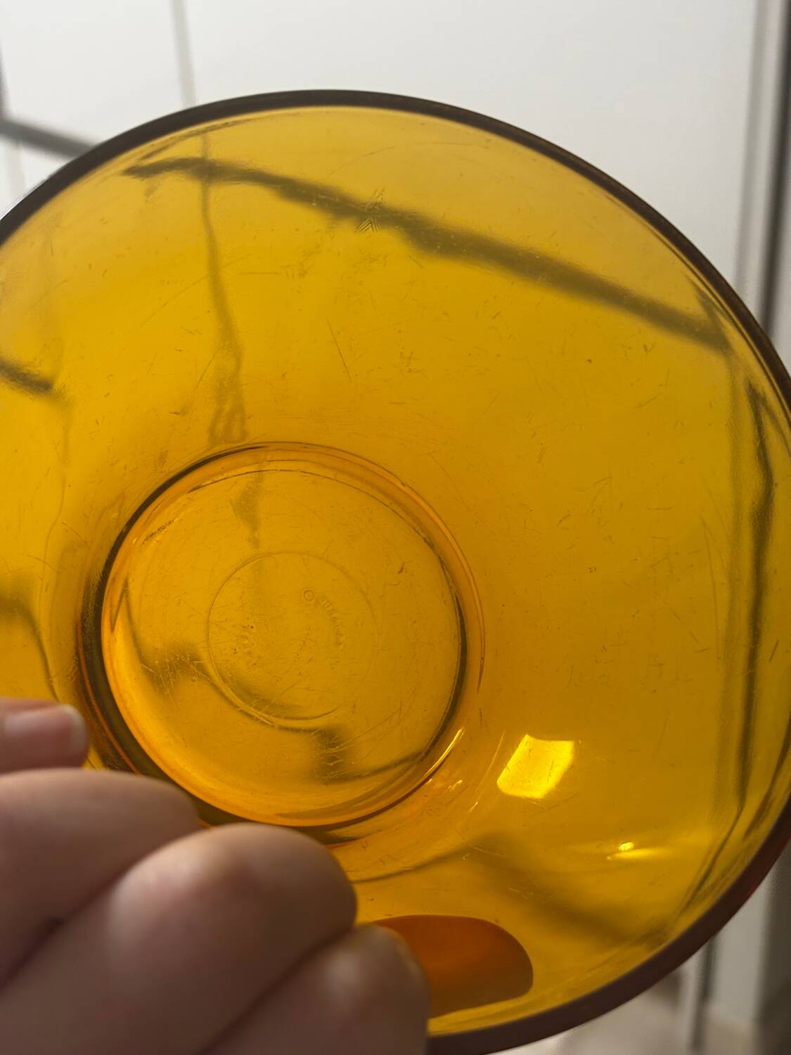 Vintage set of 4 amber brown Duralex bowls and véréco.