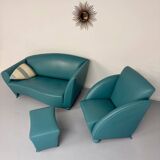 Living room sofa and armchair Atlantis design from the 90s by Wittmann vintage