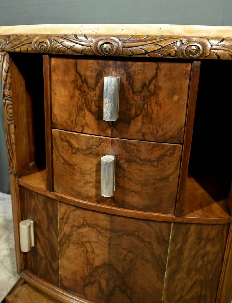 Nightstand in Walnut, Art Deco – 1930
