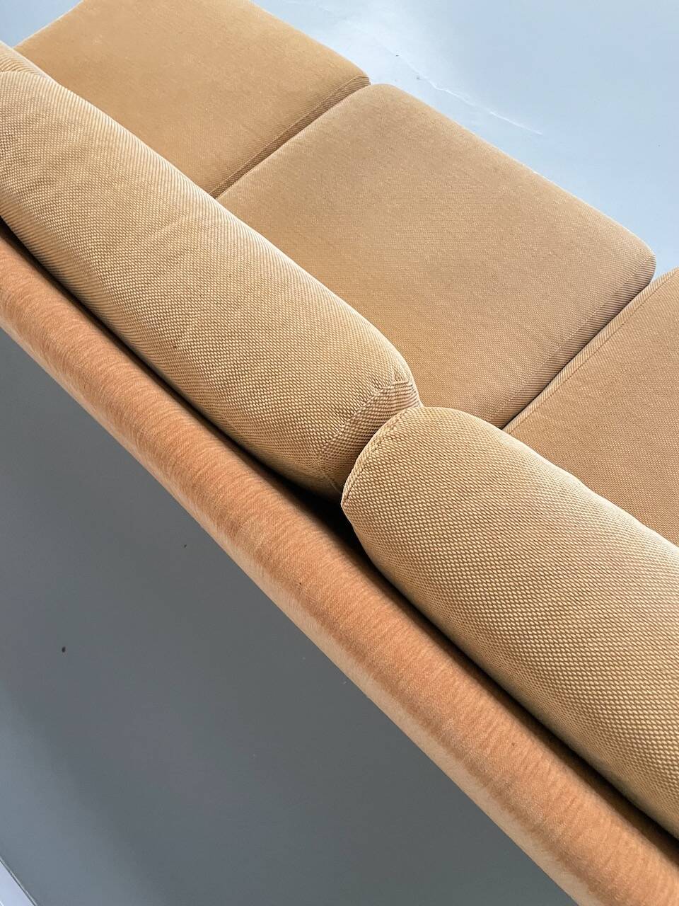 Jacques Charpentier 3-seater stainless steel sofa