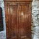 Antique French pine bonnetière – rustic country wardrobe – circa 1900–1920