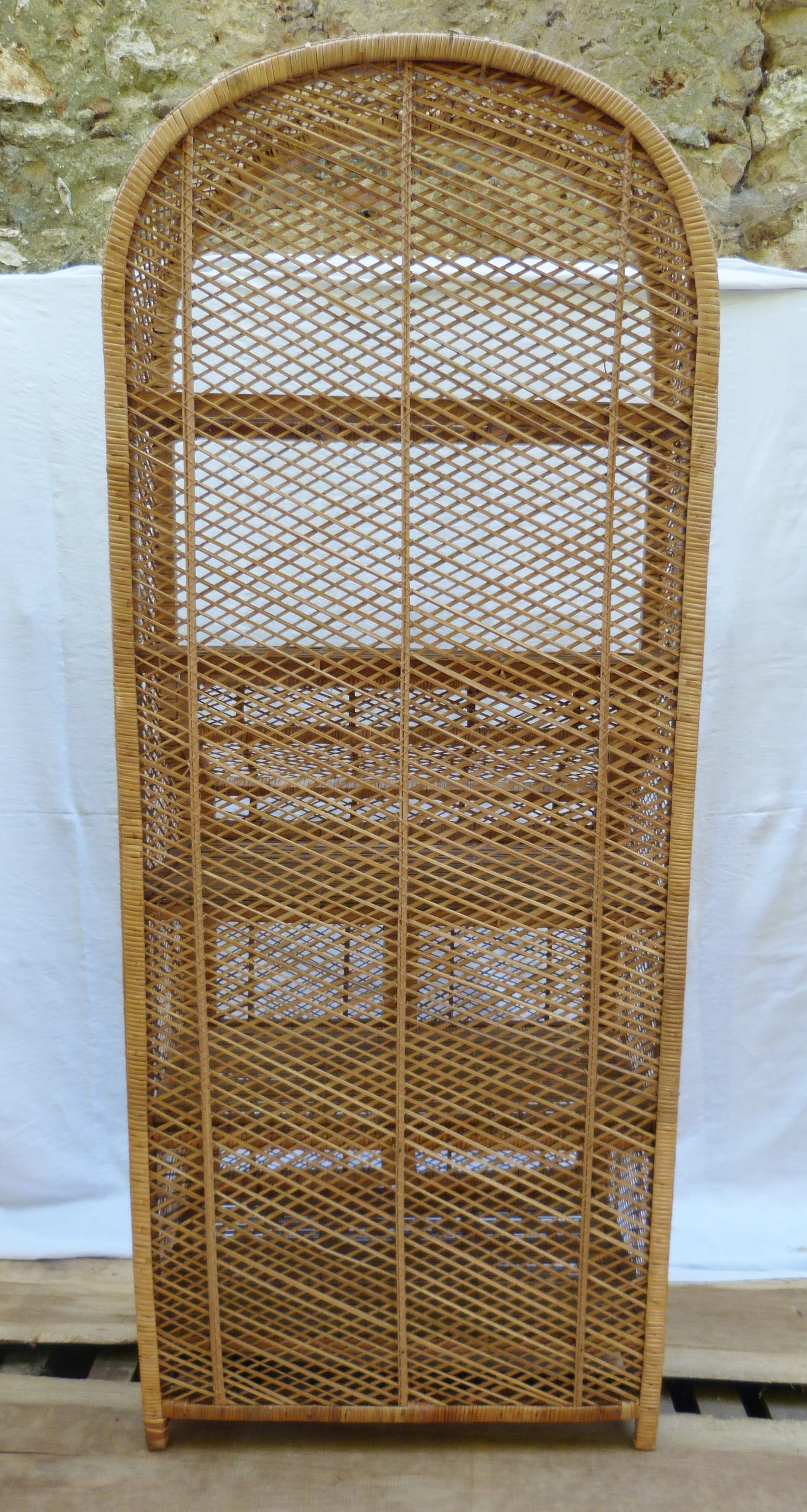 Rattan bookcase