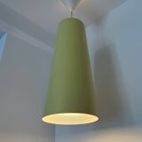 IKEA yellow metal cylindrical pendant light from the 2000s
