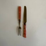 Set of 12 dessert forks and 12 dessert knives