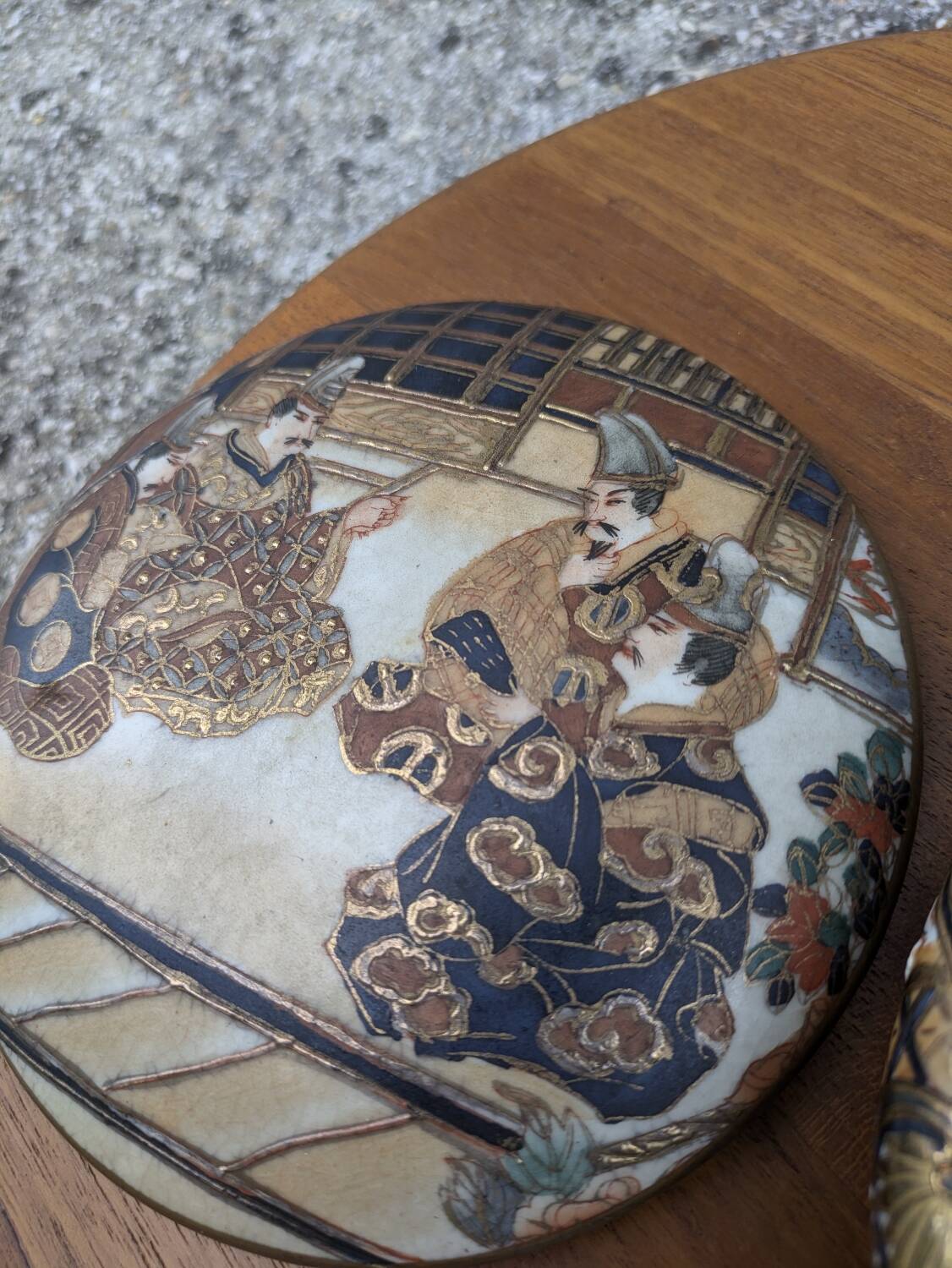 Ceramic Candy Jar, Vintage Japanese, Satsuma