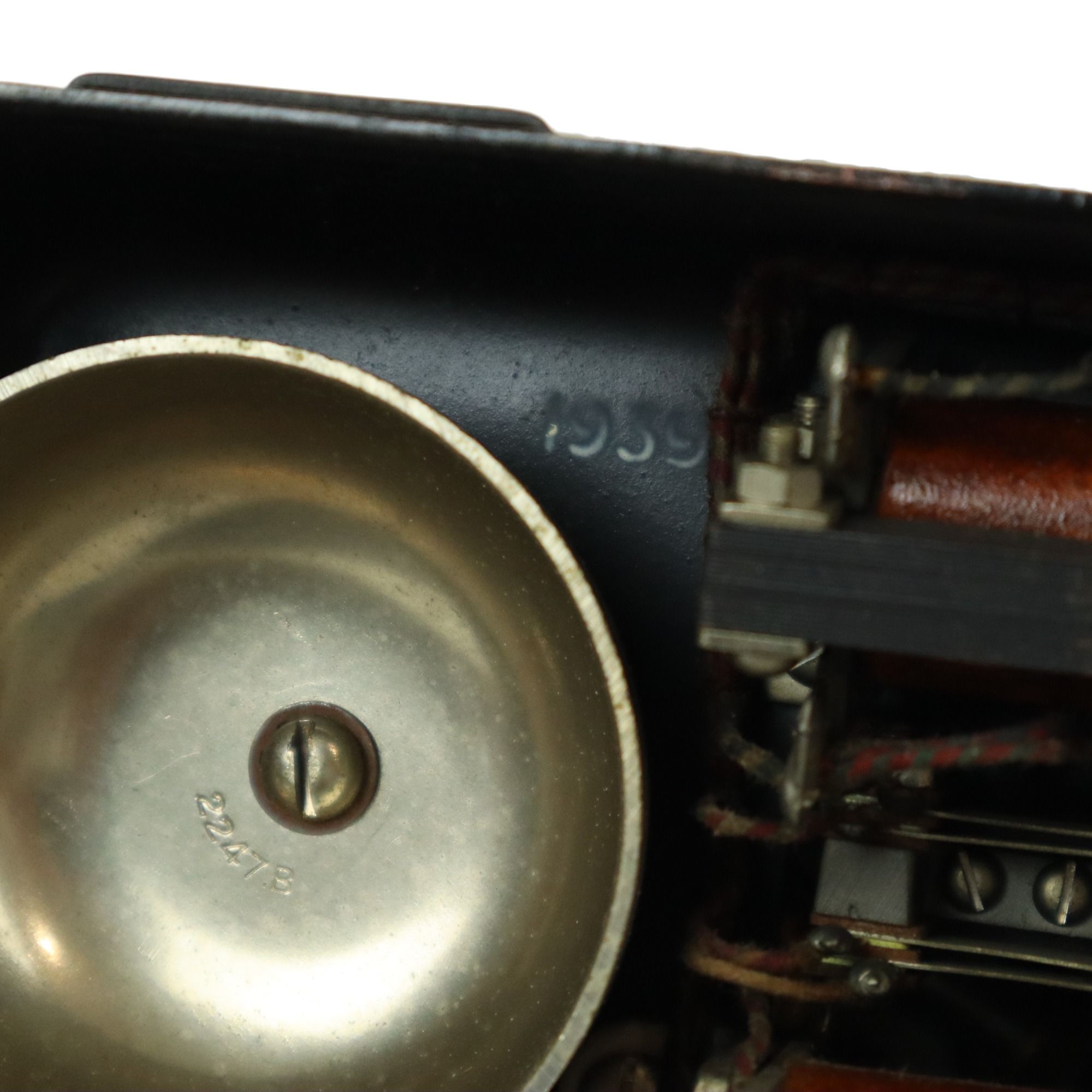 Old Turntable Telephone Bakelite And Metal Bell Telephone Company Belgium 1939