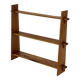 Vintage wooden wall shelve rack bookshelf in pinewood minimalist design