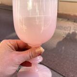 Pale pink opaline goblet glass
