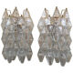 A pair of 2 Murano Glass "poliedri " wall sconce with a gold by SimoEng