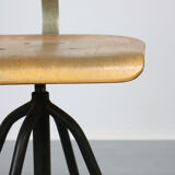 Vintage industial swivel chair 1950s