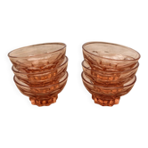 Lot de 6 coupes en verre