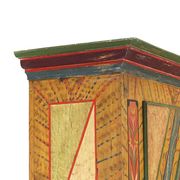 Rustic Farmhouse Antique Original Folk Art Painted Bridal Cabinet