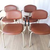 Set of 8 armchairs and chairs 420-44 Strafor-Steelcase