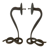 Paire d'appliques en bronze a décor d'un serpent XX siècle