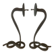 Pair of bronze sconces decorated with a snake XX century
