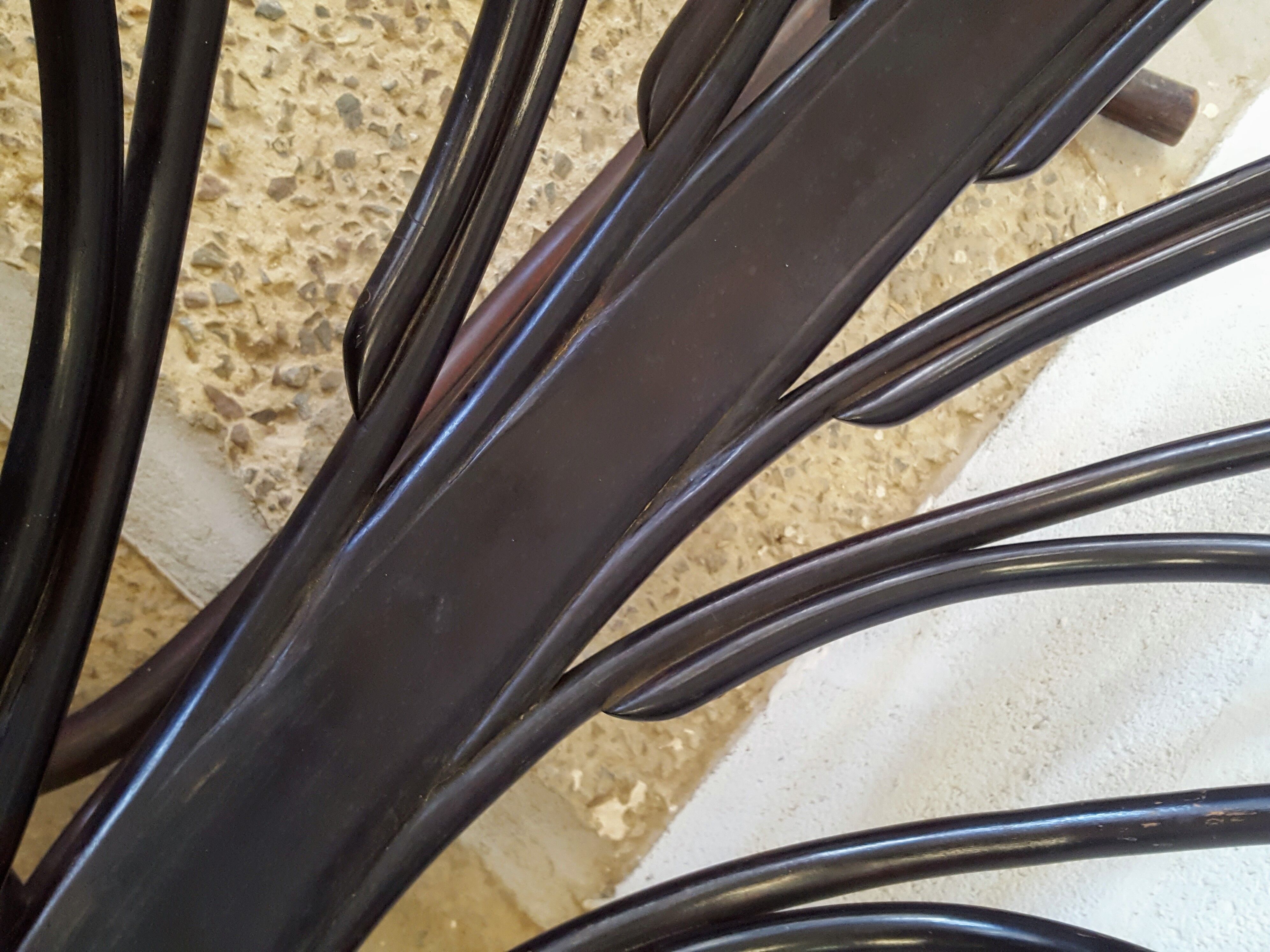 Curved wooden cradle