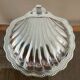 Beurrier vintage coquillage en verre et inox