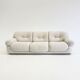 Sapporo three-seater sofa by Mario Marenco for Mobil Girgi in cream