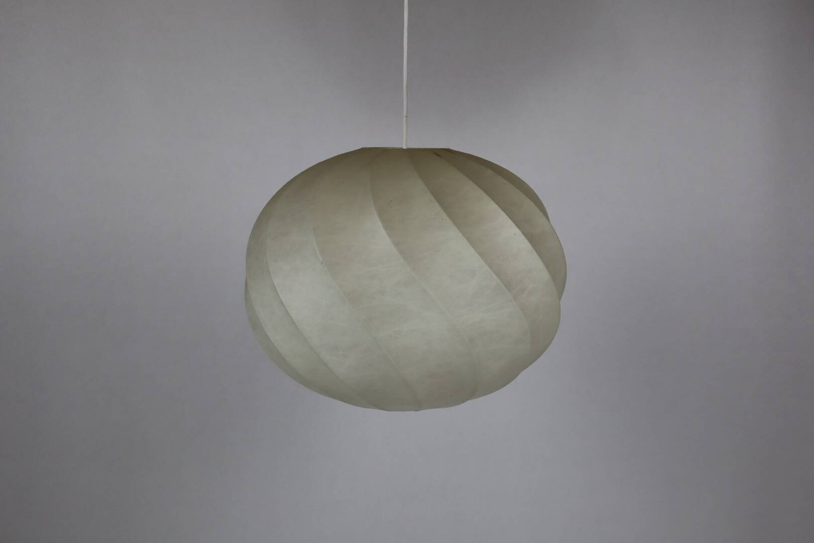 Midcentury cocoon swirl hanging pendant lamp, Germany 1960s