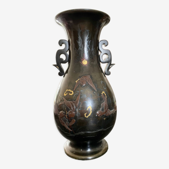 Vase japonais 19ème bronze