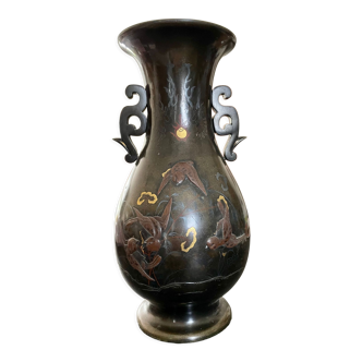 Japanese vase 19th bronze