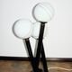 Modern floor lamp from the 1980s/1990s – metal and glass, 3 spheres
