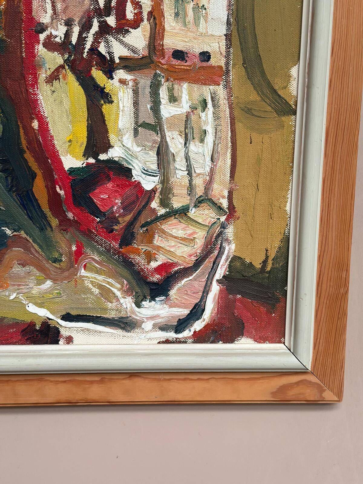 Original Swedish Oil On Panel – Paris (1964) – Olle Blomberg