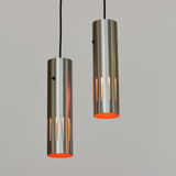 Pair of hanging lamps "Trombone" by Jo Hammerborg for Fog & Mørup