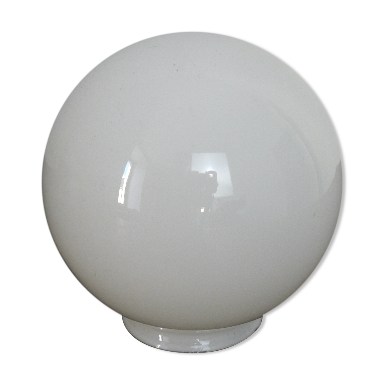 White glass globe '13