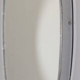 Vintage 70s wall mirror chrome metal Italian design