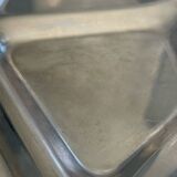 Plateau rond compartimenté en inox – Plateau de service vintage design