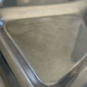 Plateau rond compartimenté en inox – Plateau de service vintage design