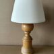 Small old turned wood lamp