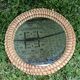 1960s woven straw mirror