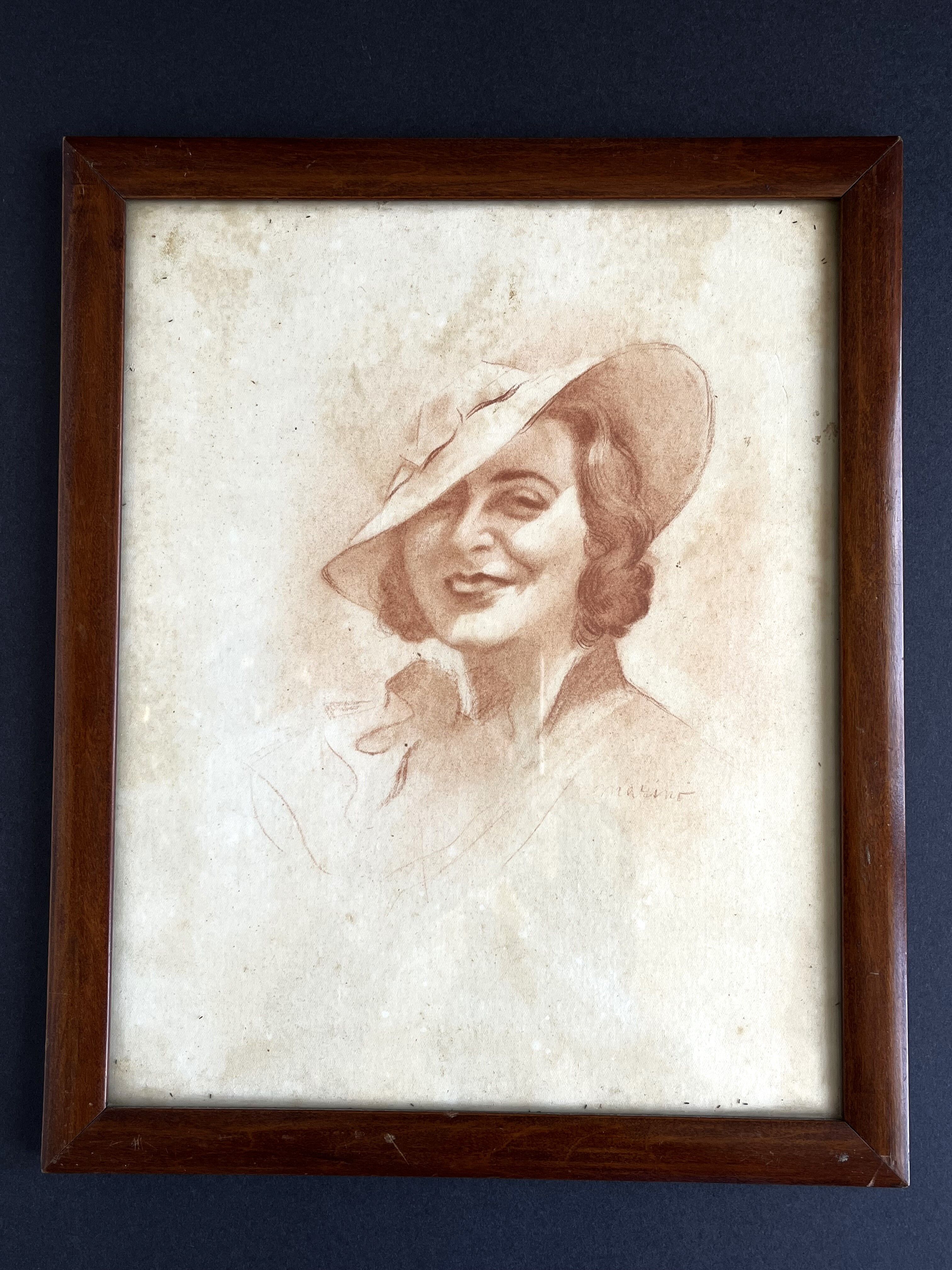 Portrait de femme au chapeau