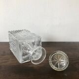 Crystal glass whiskey decanter