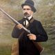 English school late 19th century: large oil on canvas "The Hunter"