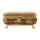 Vintage Italian Jewelry Box Alabaster Gold Lion Paws