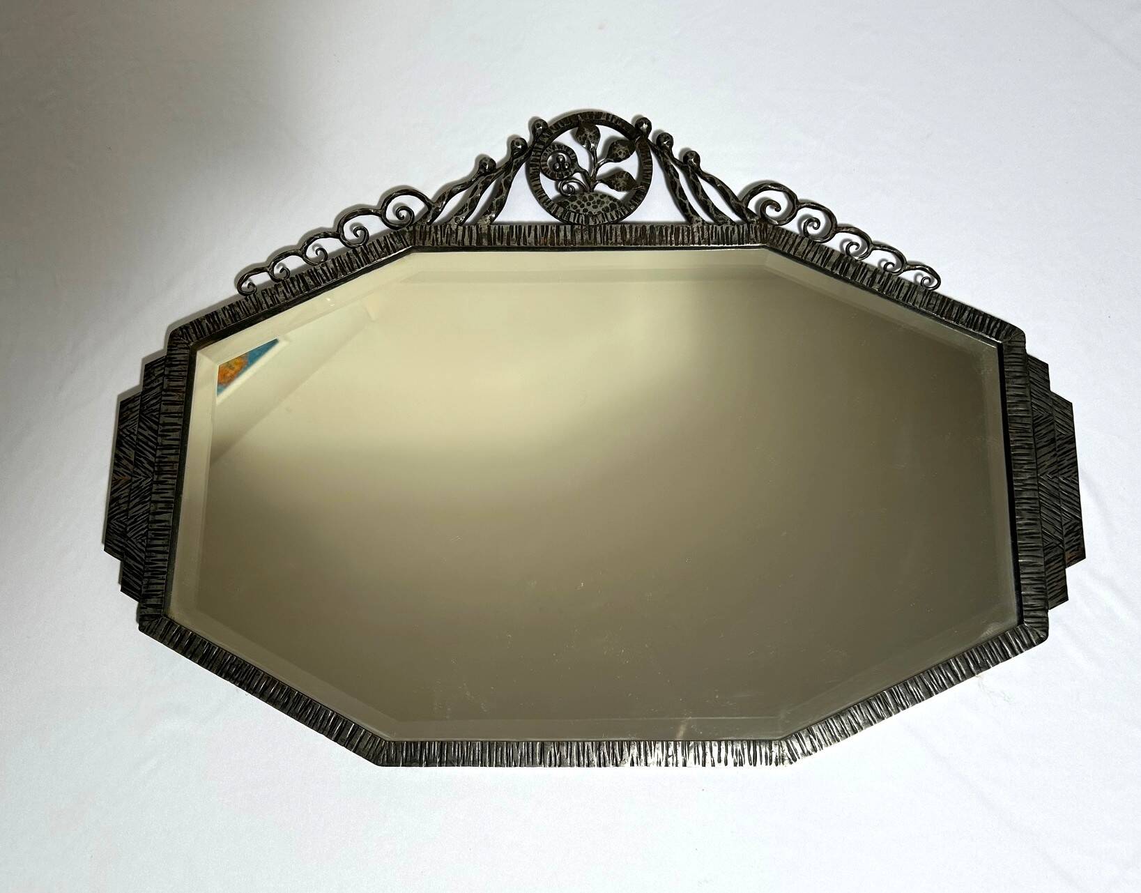 Art Deco style metal mirror