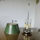Authentic antique bouillotte lamp in chrome bronze with 3 lights, 1930s.