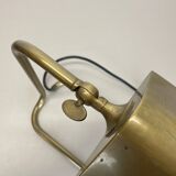 Cubic Modernist Brass Metal Table Light by Florian Schulz, Germany, 1970s