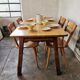 Farmhouse table, in solid oak, chalet style