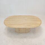 Italian Travertine Coffee Table, 1980's