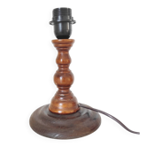 Turned wooden lamp base