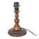 Turned wooden lamp base
