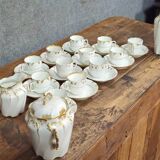 tea or coffee service in porcelain, Louis XV Rocaille style, 19th century